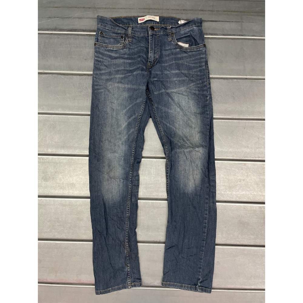 Levis 511 Slim Straight Jeans Womens 20 Reg 30x30 Blue Medium Wash Denim Faded